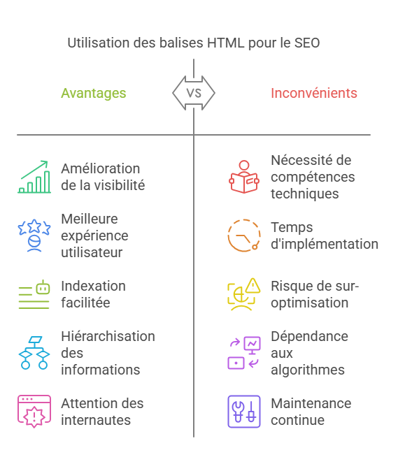 Balisage HTML en SEO Avantages Balises HTML